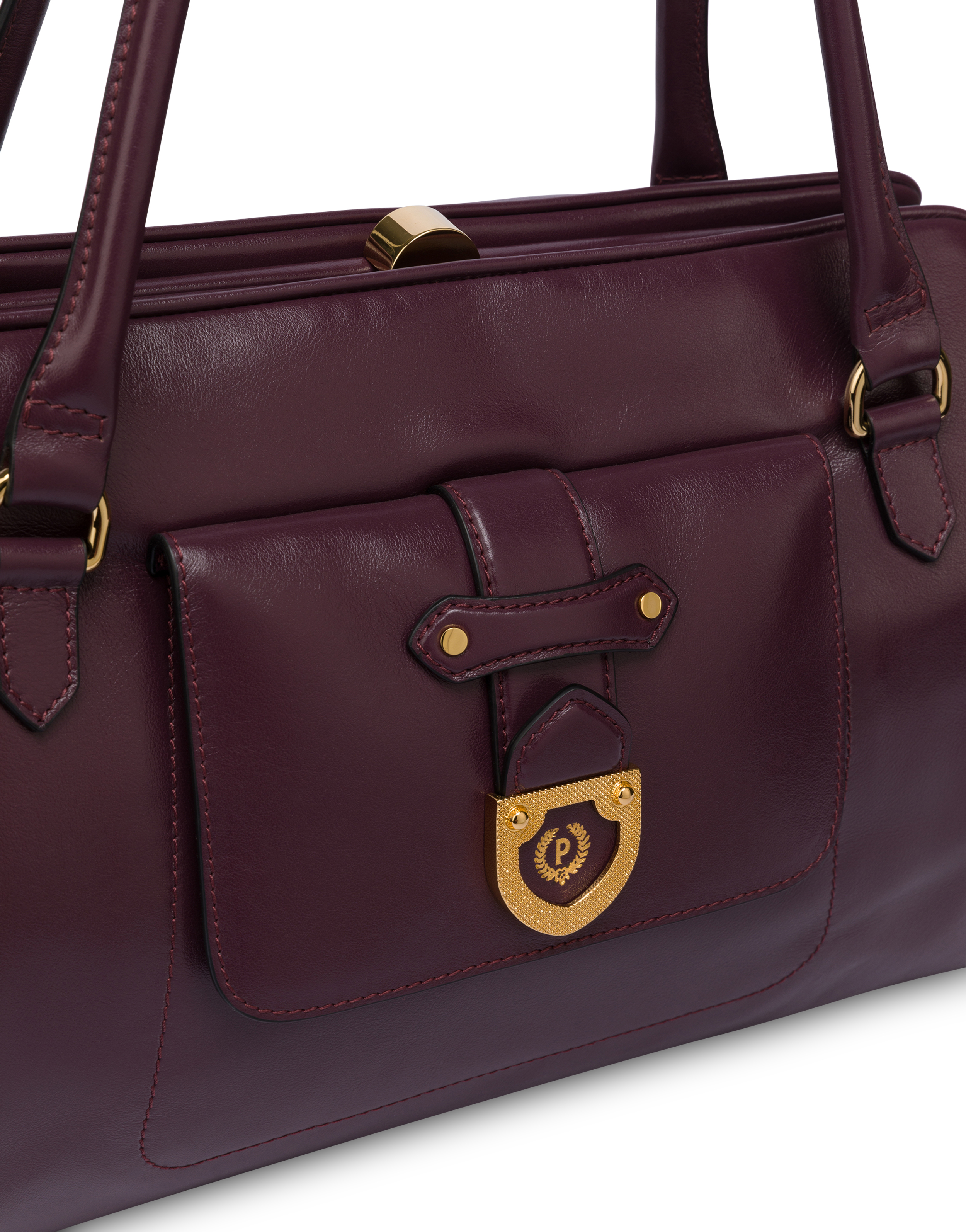 Borsa doppio manico in vitello Shield BORDEAUX donna AI23 - Pollini Online  Boutique - POLLINI Online Boutique