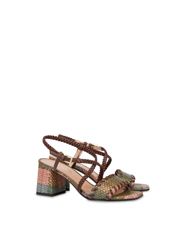 Italian Savoir Faire sandals with weave print Photo 2