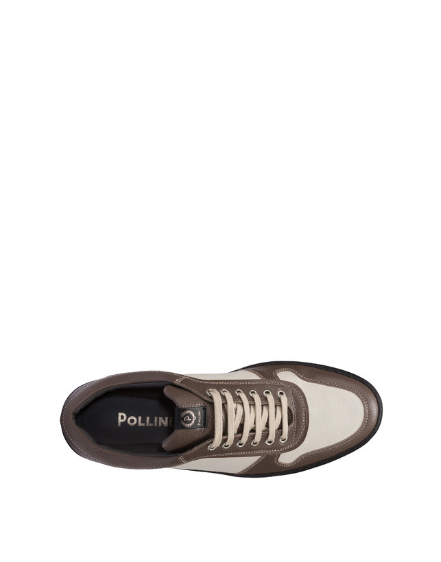 Foxing canvas and calfskin sneakers Photo 3