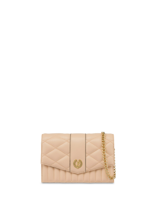 Matelassé quilted clutch bag with mirror Photo 1