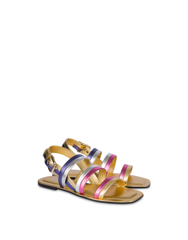 Rainbow patent nappa flat sandals Photo 2