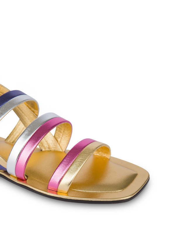 Rainbow patent nappa flat sandals Photo 4