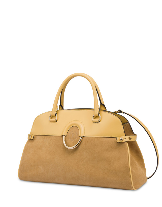 Wonder double handle bag in split-leather and calfskin Photo 2
