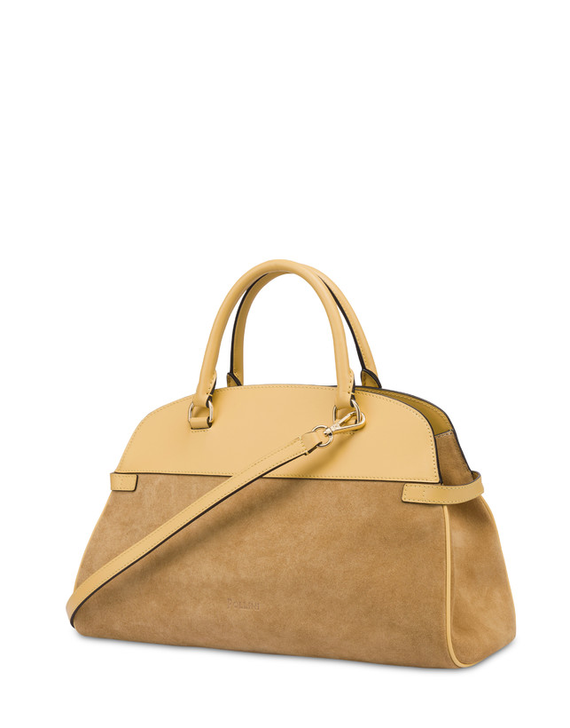 Wonder double handle bag in split-leather and calfskin Photo 3