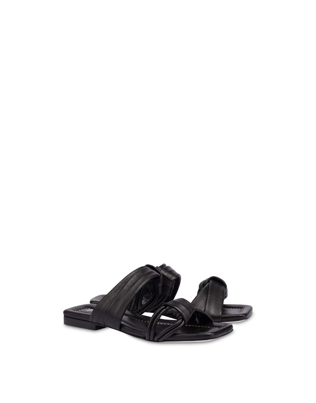 Lady Tie flat sandals in Nappa leather Photo 2