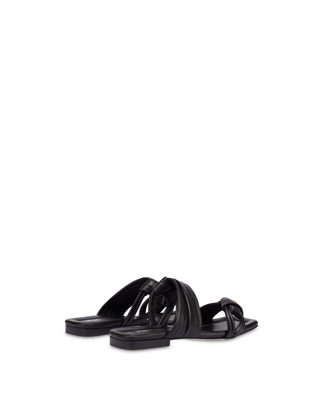 Lady Tie flat sandals in Nappa leather Photo 3