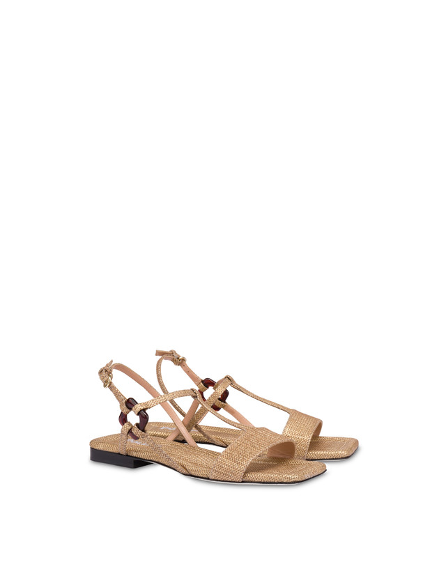 Between The Lines flat sandals in python-print calfskin Photo 2