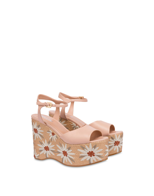 Desert Rose embroidered wedge sandals Photo 2