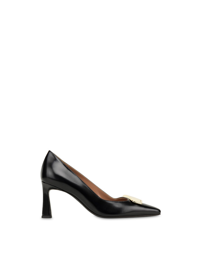 Pollini Décolleté In Vitello Abrasivato Bullion Nero