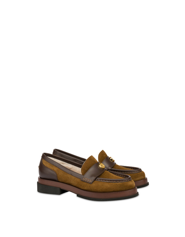 Code leather and calfskin moccasins Photo 2