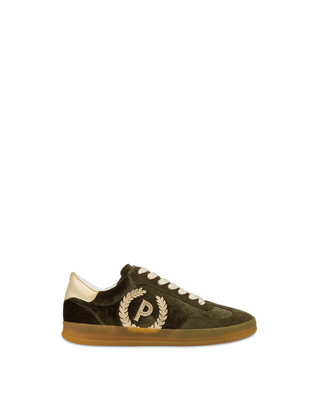 Venus faux velvet sneakers with metallic details Photo 1