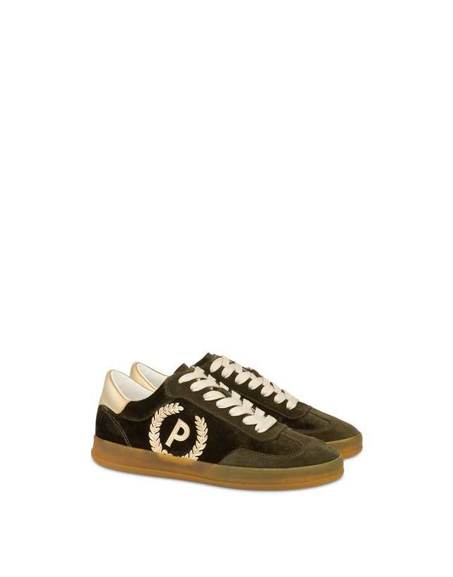 Venus faux velvet sneakers with metallic details Photo 2