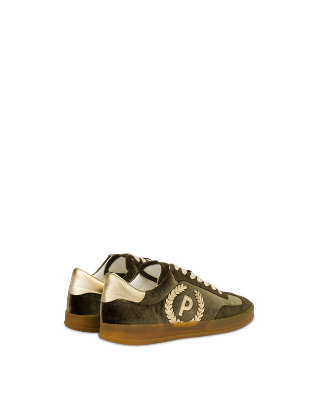 Venus faux velvet sneakers with metallic details Photo 3