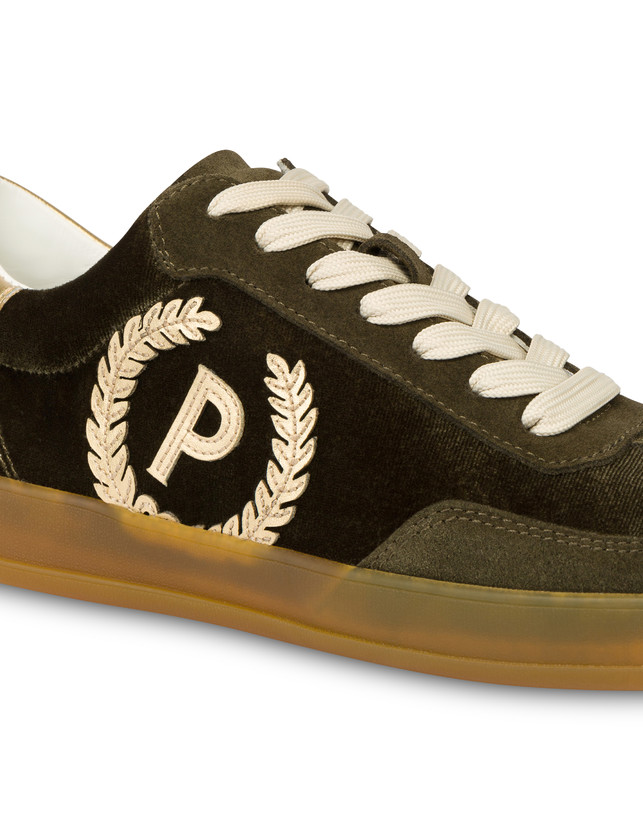 Venus faux velvet sneakers with metallic details Photo 4