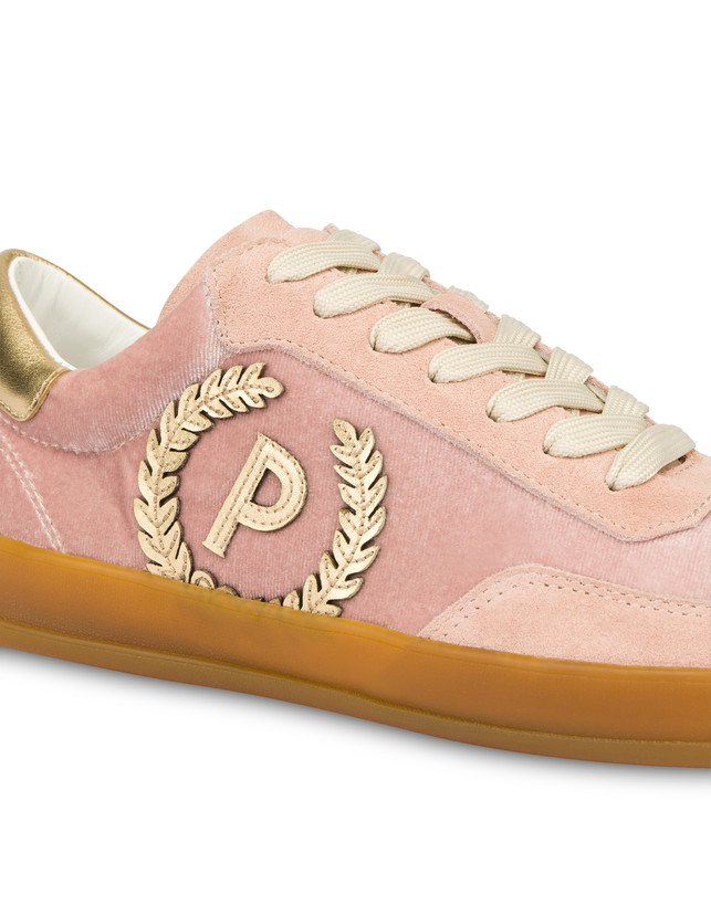 Venus faux velvet sneakers with metallic details Photo 4