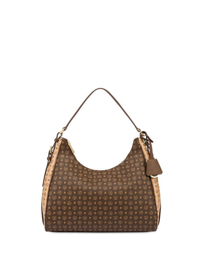 Pollini Hobo Bag Bicolor Heritage Pvc Marrone/crema/marrone