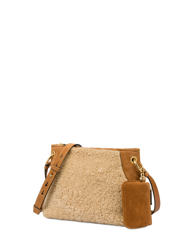 Anjia shoulder bag in sheepskin and crust Photo 2