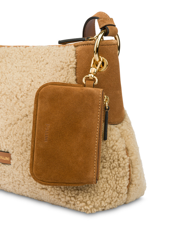 Anjia shoulder bag in sheepskin and crust Photo 5