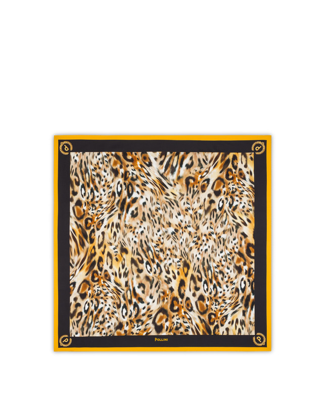 Silk scarf with animal print Photo 2