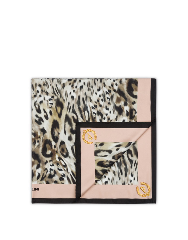 Silk scarf with animal print Photo 1