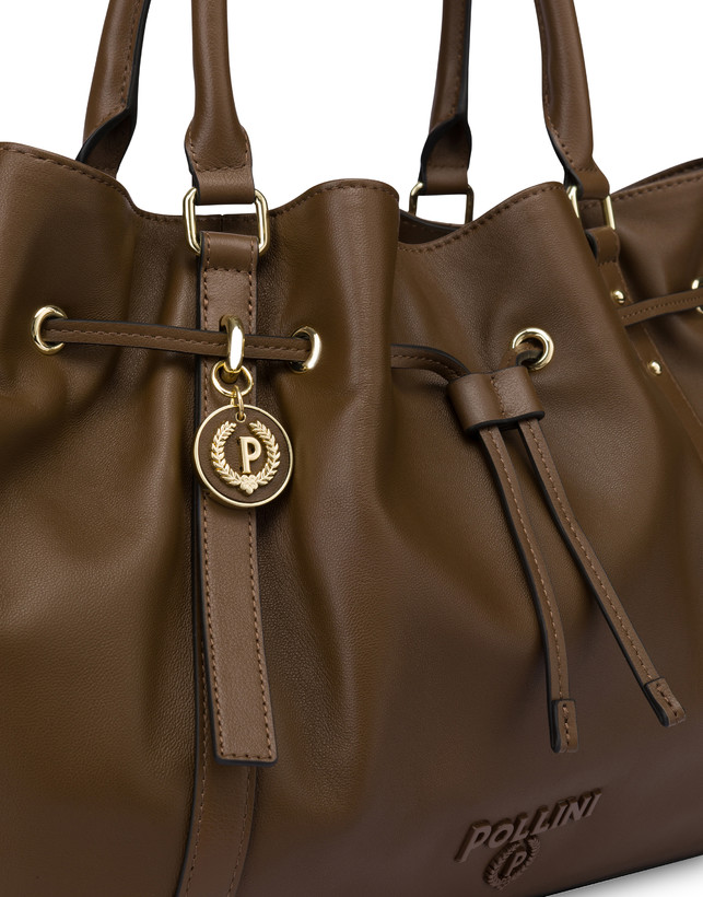 Serena double handle bag in Nappa leather Photo 5