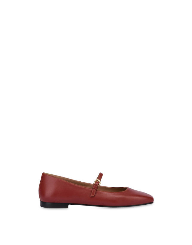 Pollini Ballerine In Nappa Nina Terracotta