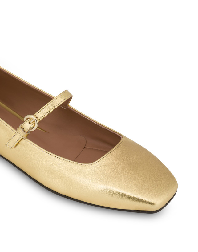 Nina metallic Nappa leather ballet flats Photo 4