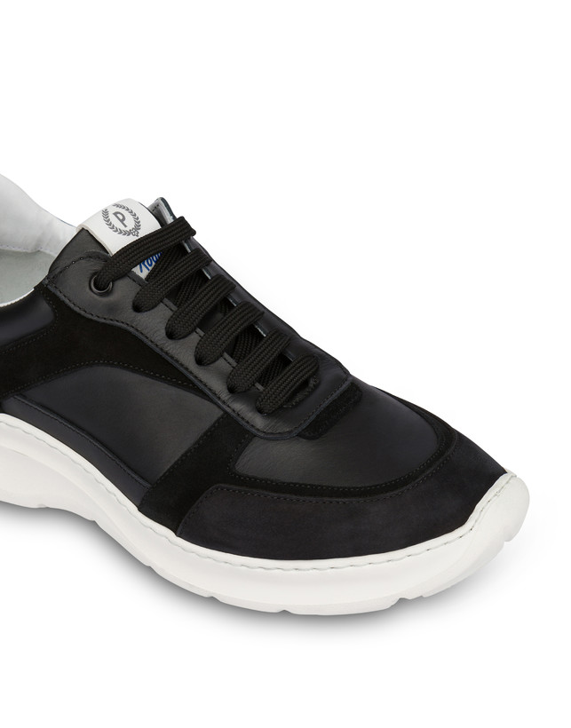 Roomy sneakers in calfskin, nubuck and split leather Photo 5