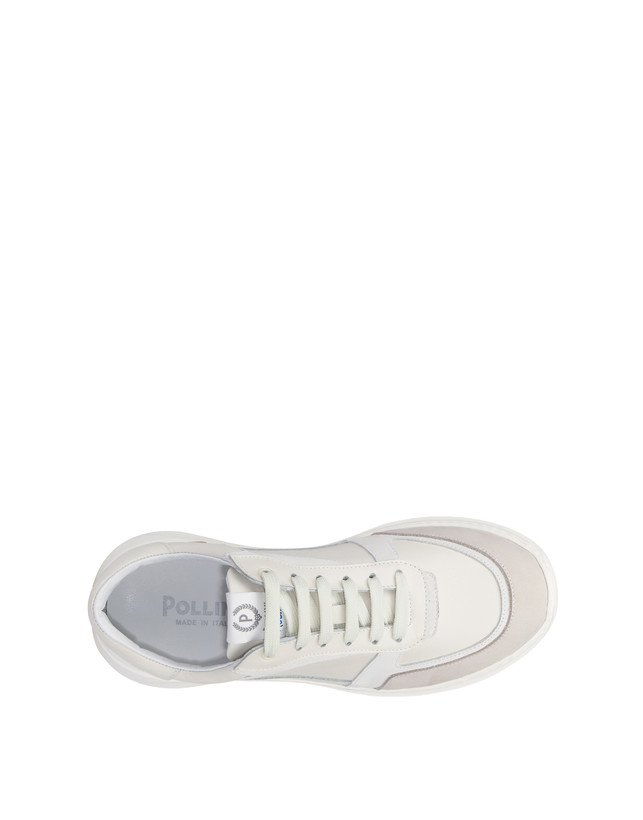 Roomy sneakers in calfskin, nubuck and split leather Photo 3