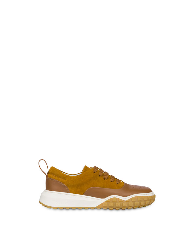 Pollini Sneakers In Crosta E Vitello Runabout