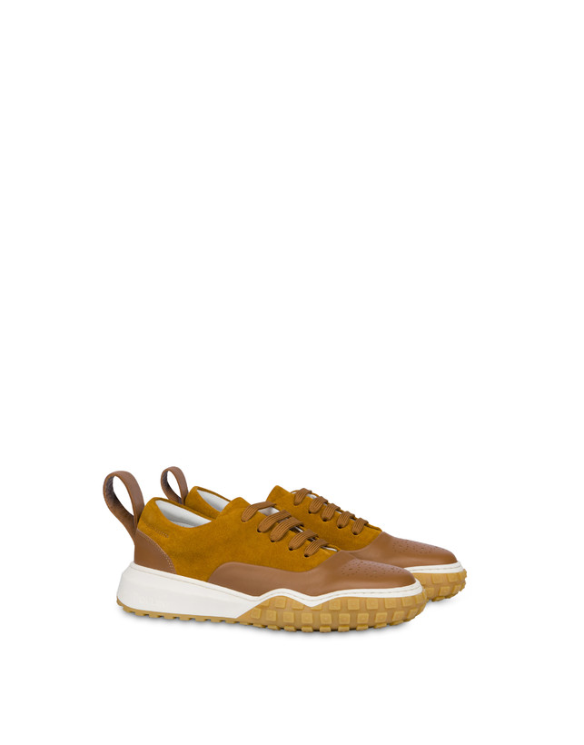 Runabout split leather and calfskin sneakers Photo 2