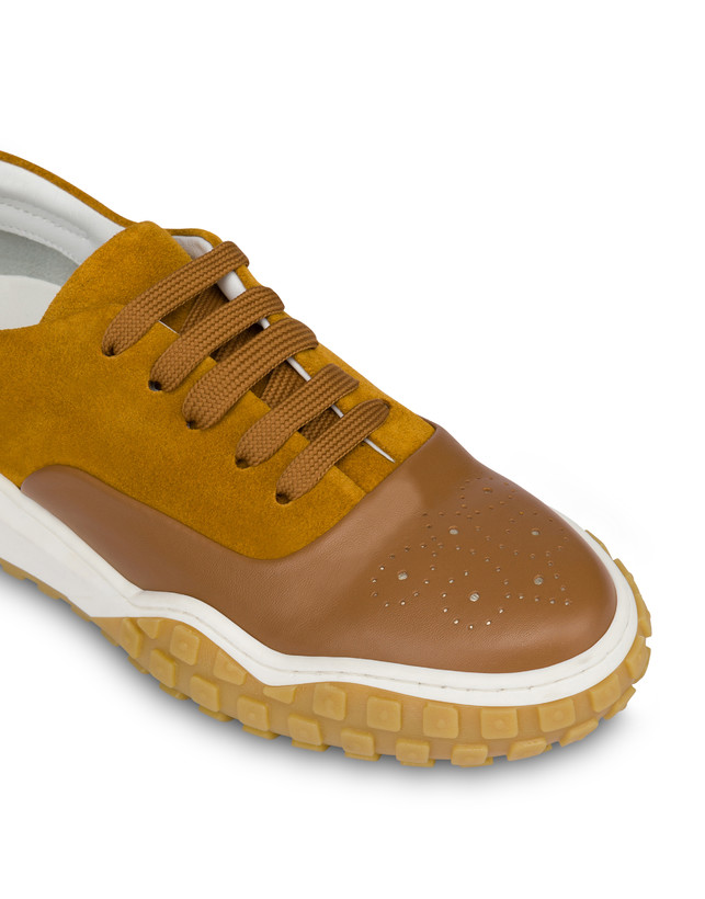 Runabout split leather and calfskin sneakers Photo 4