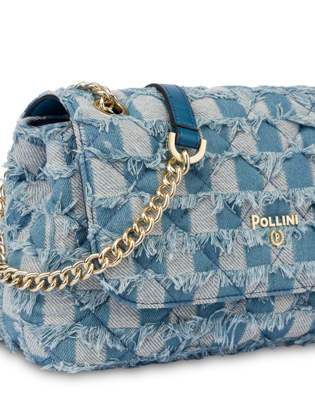 Waltzer Night shoulder bag in check denim Photo 5