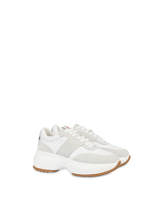 Emily calfskin and split-leather sneakers Photo 2