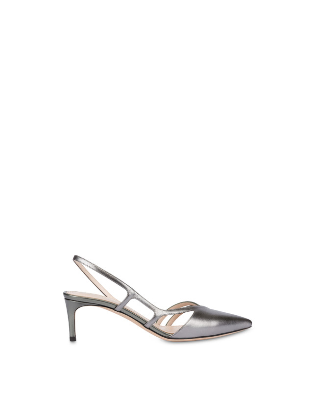 Oblique metallic Nappa leather slingback Photo 1