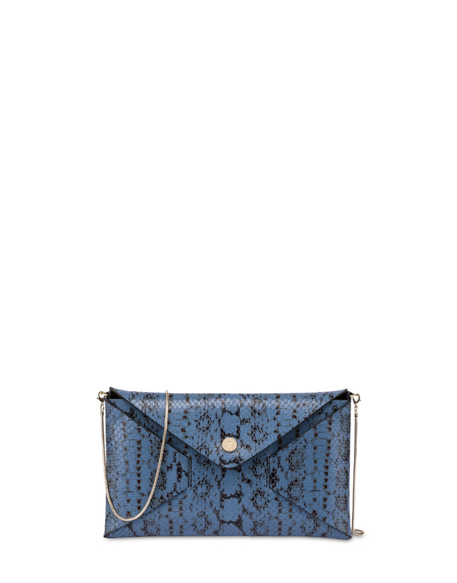 Mail clutch bag in python-print calfskin Photo 1