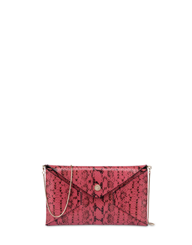 Mail clutch bag in python-print calfskin Photo 1