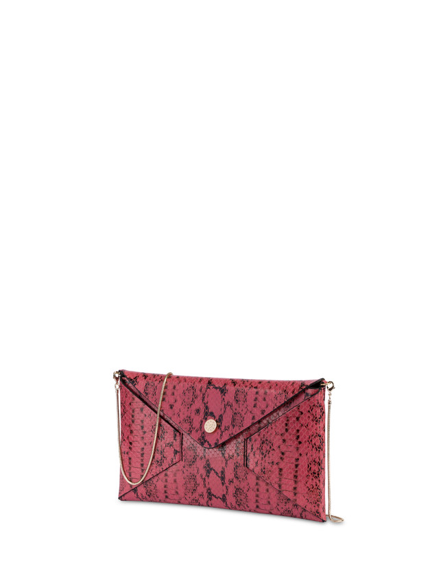 Mail clutch bag in python-print calfskin Photo 2