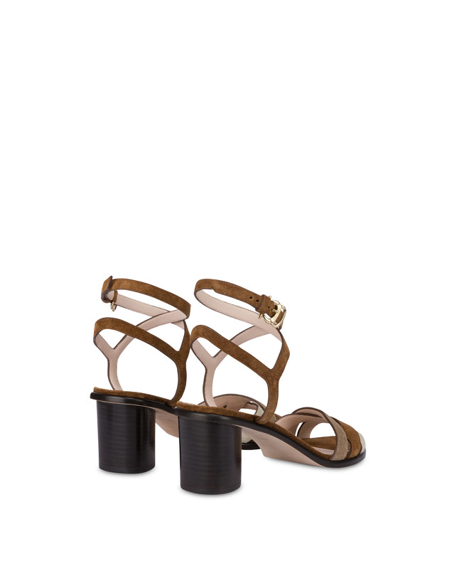 Intersection tri-color split leather sandals Photo 3