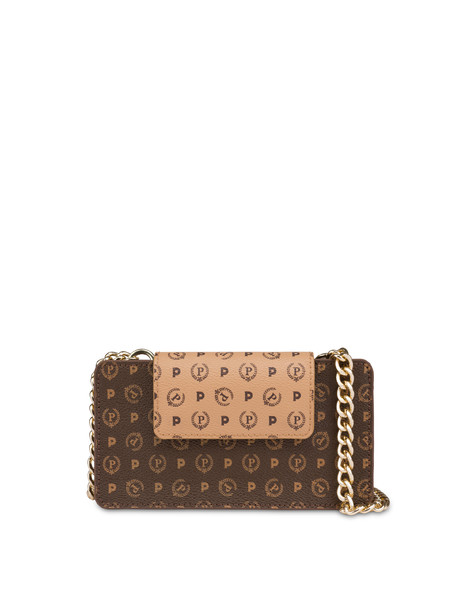 Heritage bicolor cell phone clutch bag CREAM/BROWN