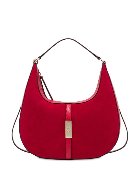 Essence crust leather micro hobo bag RED/RED