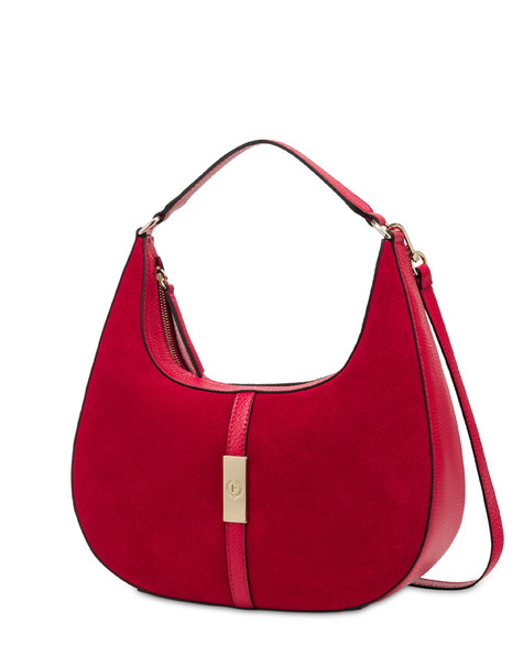 Essence crust leather micro hobo bag RED/RED