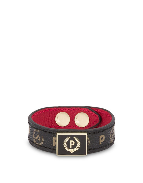 Bracelet with Heritage Bijoux buttons BLACK/LAKY RED