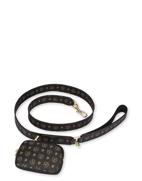 Heritage Pet Collection Leash with pouch BLACK/BLACK