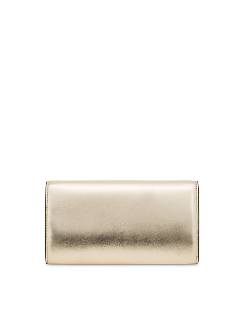 Half & Half laminated wallet on chain LIGHT GOLD/LIGHT GOLD