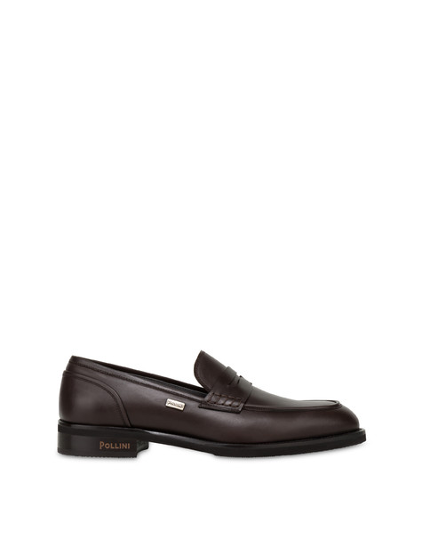 Gentlemen's Club calfskin leather loafers DARK BROWN