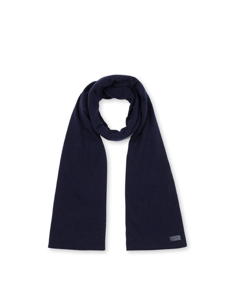 Two-tone knit scarf BLUE