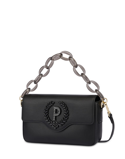 Candy shoulder bag with maxi chain BLACK