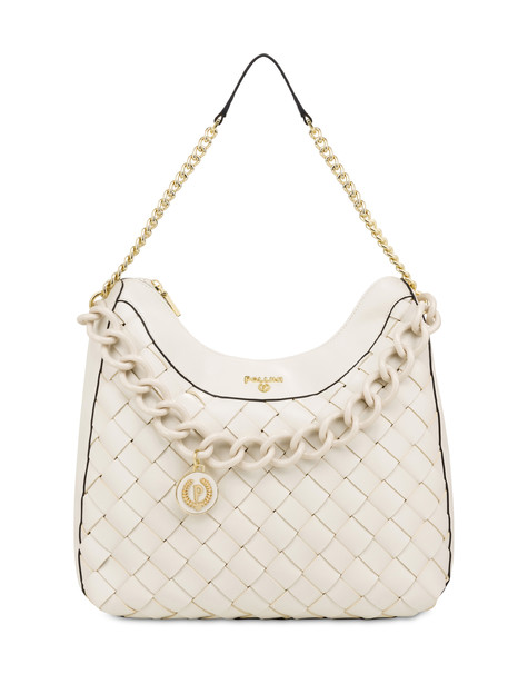 Hobo bag with Chain Reaction weave IVORY