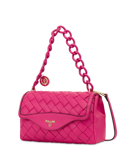 Shoulder bag with Chain Reaction weave FUCHSIA